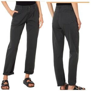 prAna Sancho Boyfriend Pant Women's 2 Charcoal Organic Cotton outdoor NWT READ